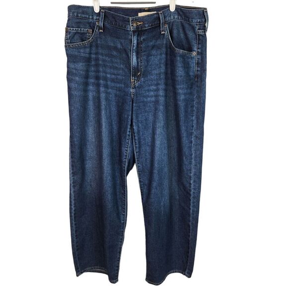 LEVI'S Jeans Womens 32 Medium Dark Blue Baggy Dad Jeans Premiums Baggy Loose 14 - Picture 2 of 12